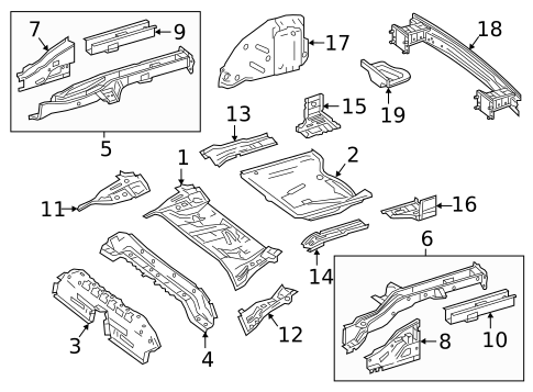 Rear Floor & Rails for 2016 Mercedes-Benz B250e #0