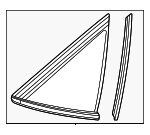735003S5A01 - Body: Quarter Glass for Acura Image