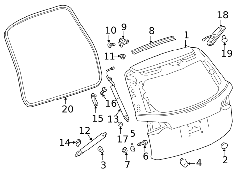 Gate & Hardware for 2020 Chevrolet Equinox #0