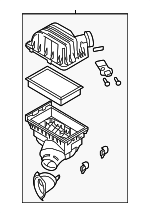 7L2Z9600C - Engine: Air Cleaner Assembly for Ford: Explorer, Explorer Sport Trac | Mercury: Mountaineer Image
