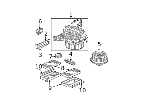 Blower Motor & Fan for 2006 Honda CR-V #0
