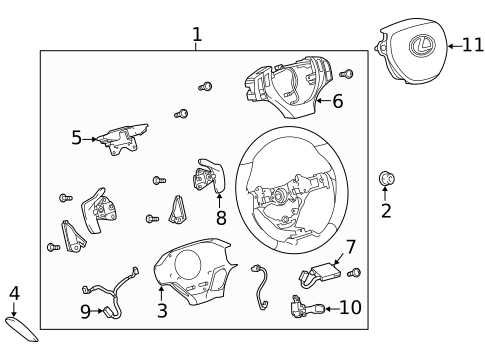 Steering Wheel & Trim for 2015 Lexus RX350 #1