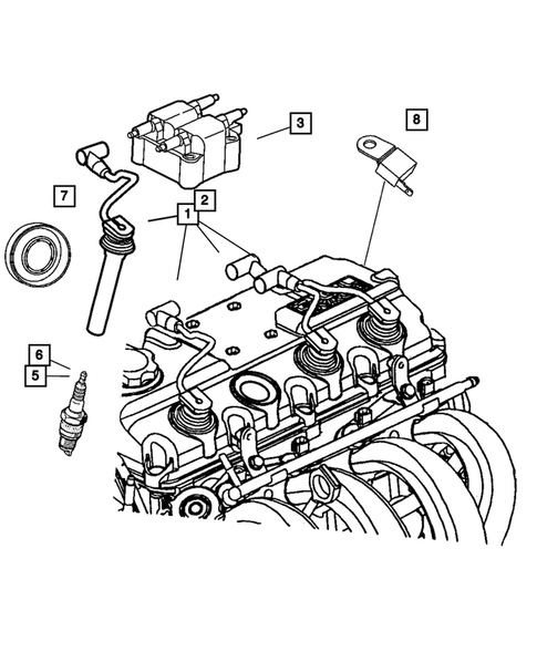 Spark Plugs-Cables-Coils for 2005 Dodge Neon #0
