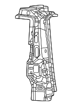 68350032AE - Body: Rear Pillar for Jeep: Grand Wagoneer, Wagoneer Image