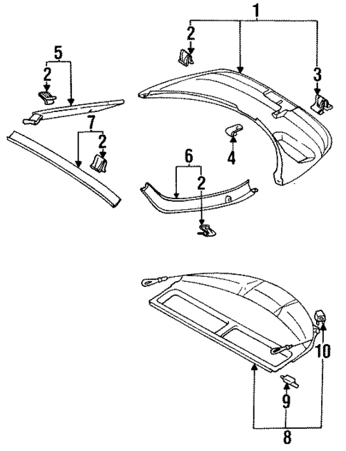 Interior Trim for 1996 Mitsubishi Eclipse #0