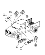 56049805AB - Electrical: Window And Door Lock Switch for Mopar Image