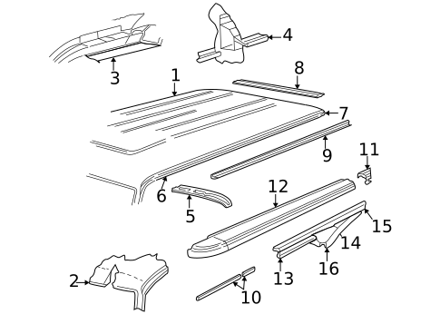 Roof & Components for 2001 Dodge Ram 3500 Van #0