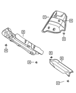 4682402AE - : Heat Shield for Chrysler: Town &amp; Country, Voyager | Dodge: Caravan, Grand Caravan Image