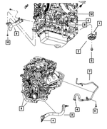 4677584AB - 3.8L Gas; Engine: Oil Cooler Outlet Hose for Mopar Image image