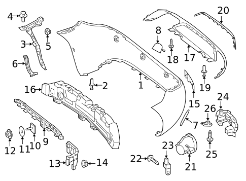 Bumper & Components - Rear for 2019 Mercedes-Benz SLC43 AMG #1