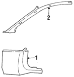 F3LY6302344ACZ - Body: Cowl Trim for Lincoln: Mark VIII Image