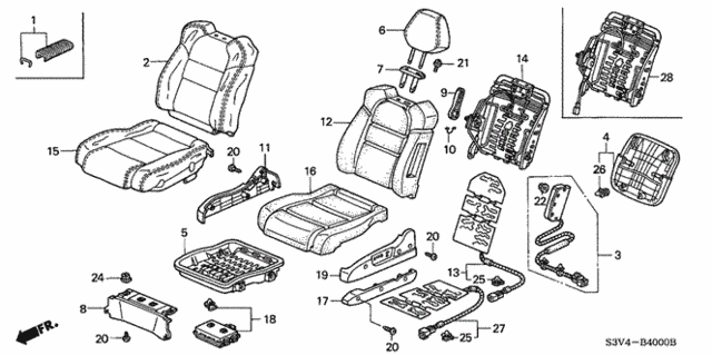 Front Seat (L.) for 2006 Acura MDX #0