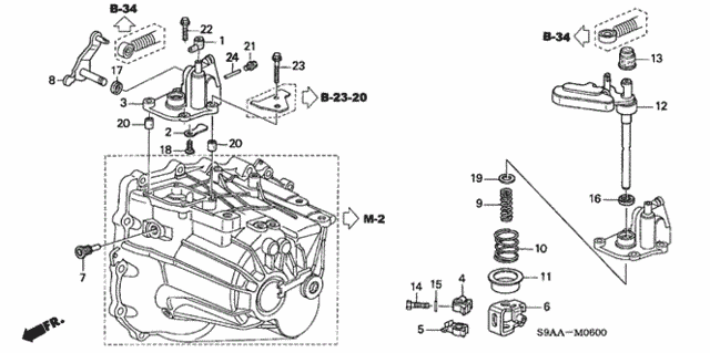 Shift Arm - Shift Lever for 2006 Honda CR-V #0