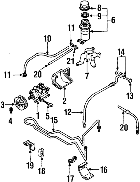 Pump & Hoses for 2001 Isuzu VehiCROSS #0
