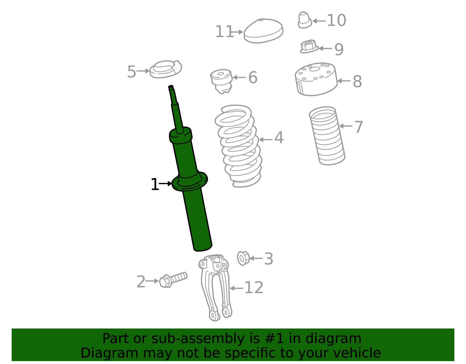 2016-2018 Cadillac CT6 Front Shock Absorber 23405719 | Auto Parts
