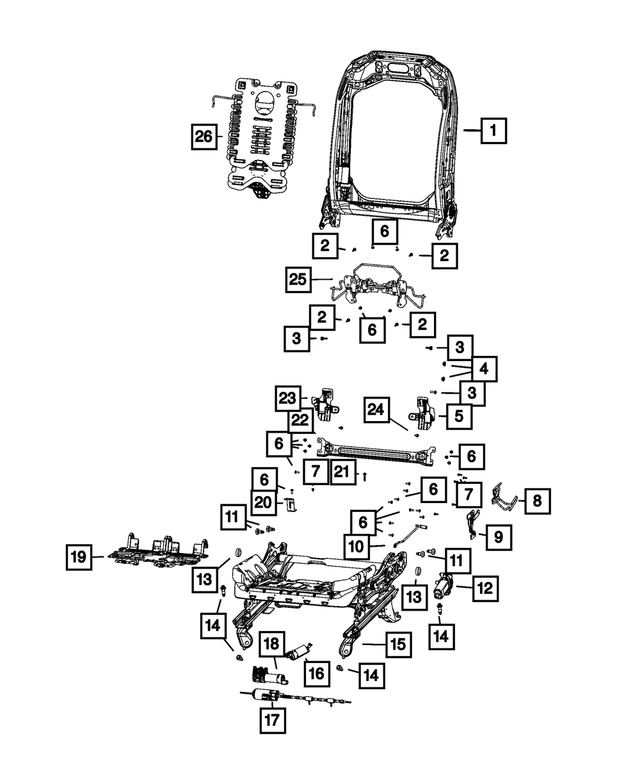 68417808AB - : Seat Adjuster for Mopar Image