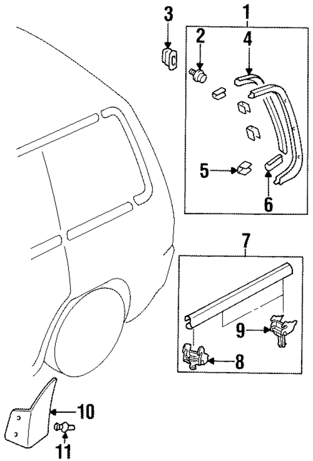 B0995068400 - : Side Molding Rivet for Mazda Image