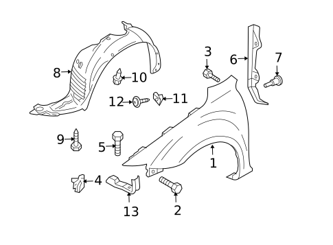 Fender & Components for 2009 Mazda 5 #0