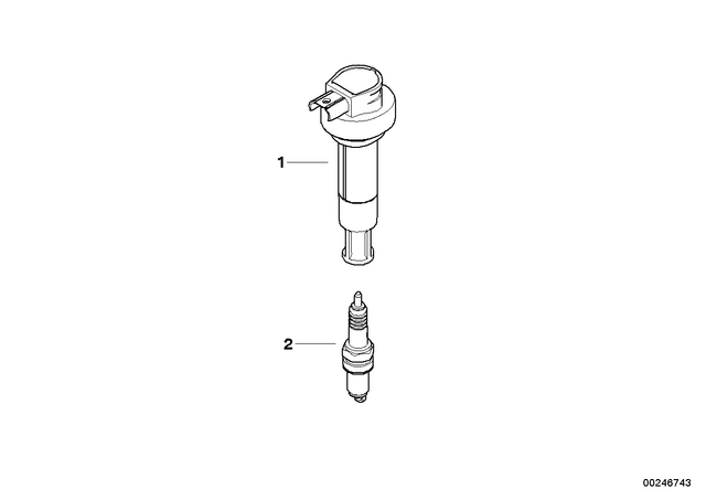 12137715849 - : Ignition Coil, Main Plug, Roof-Suppressed for BMW-Motorrad Image