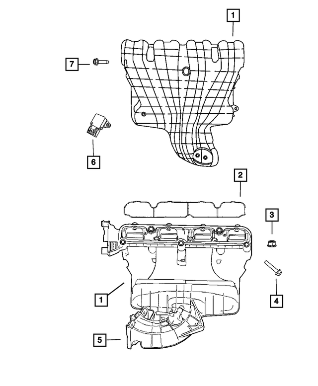 « 4884871AB – 2.4L Gas; Engine : Support De Corps De Papillon Support pour Mopar Image »
