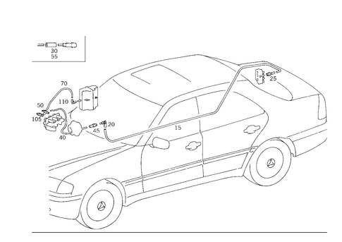 Vacuum Parts Used W/Air Conditioning Automatics for 1998 Mercedes-Benz C280 #0