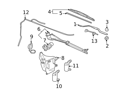Wiper & Washer Components for 2007 Chevrolet Uplander #0