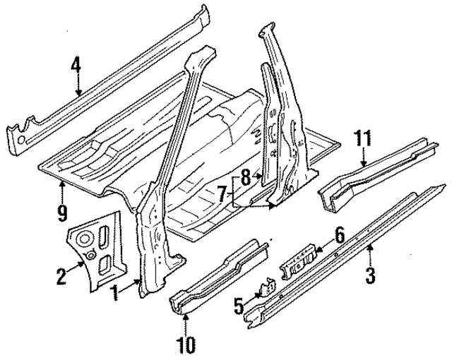 7431213E30 - : Front Floor Pan for Nissan Image