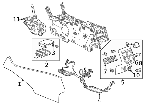 Center Console for 2015 Chevrolet Impala #1