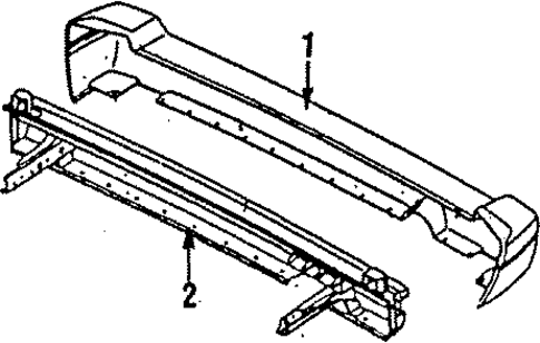 Bumper Assembly - Rear for 1985 Subaru DL #1