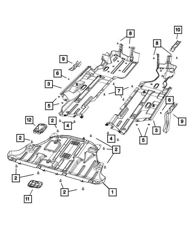 « 68264964AB – Body Sheet Metal Except Doors : Plancher Ecran, Côté Gauche pour Mopar Image »