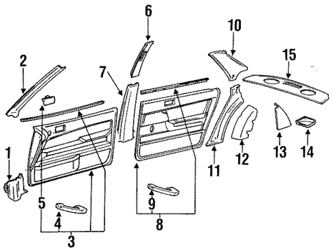 Interior Trim for 1991 Lexus ES250 #0