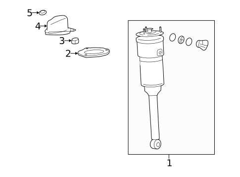 Struts & Components for 2009 Lexus LS600h #1