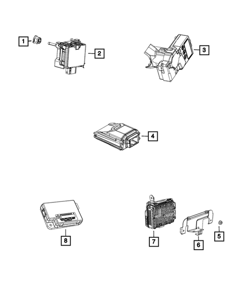 Keys, Modules and Engine Controllers for 2015 Jeep Renegade #2