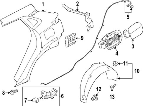 Quarter Panel & Components for 2024 Hyundai Kona #0