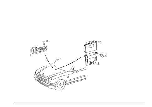 Electrical Compartment in Co-Driver Legroom for 2000 Mercedes-Benz CLK430 #0