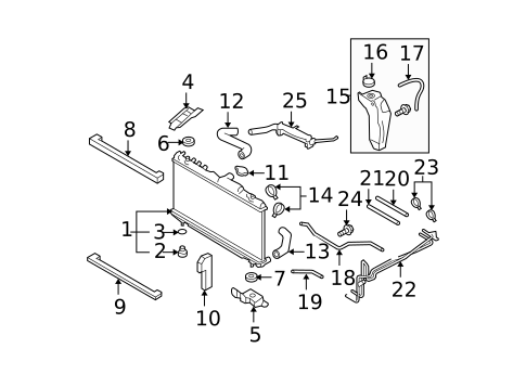 Radiator & Components for 2006 Subaru Legacy #2