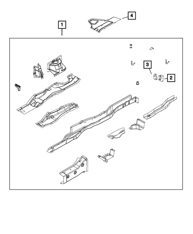 5178529AA - Frame, Bumper and Fascia: Rear Bumper Bracket, Left for Mopar Image