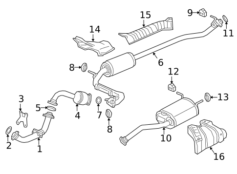 Exhaust Components for 2019 Honda HR-V #0
