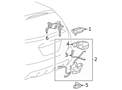Lock & Hardware for 2007 Pontiac Vibe #2