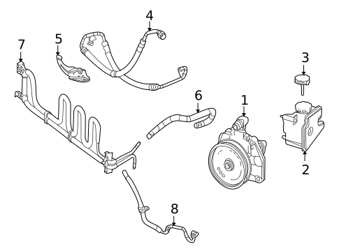 Pump & Hoses for 2010 Mercedes-Benz GLK 350 #0