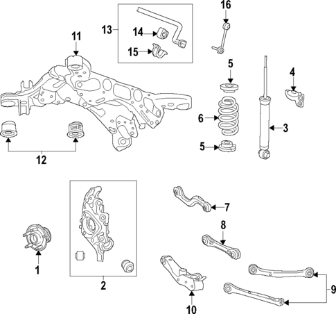 Rear Suspension for 2024 Buick Enclave #5