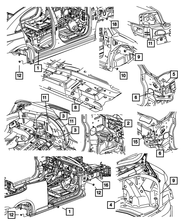 4696466AB - Body Sheet Metal Except Doors: Body Plug for Mopar Image