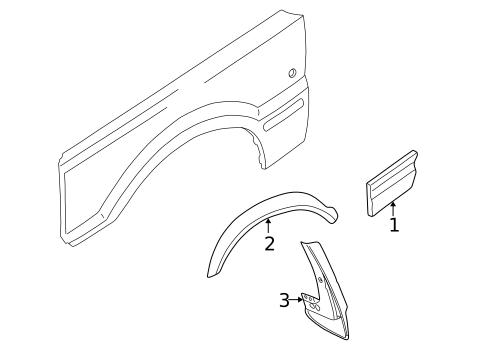 Exterior Trim - Fender for 1996 Land Rover Range Rover #0