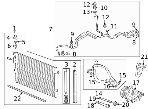 Condenser, Compressor & Lines for 2005 Chevrolet Colorado #9