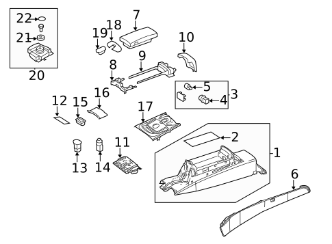 Center Console for 2013 Mercedes-Benz S350 #1