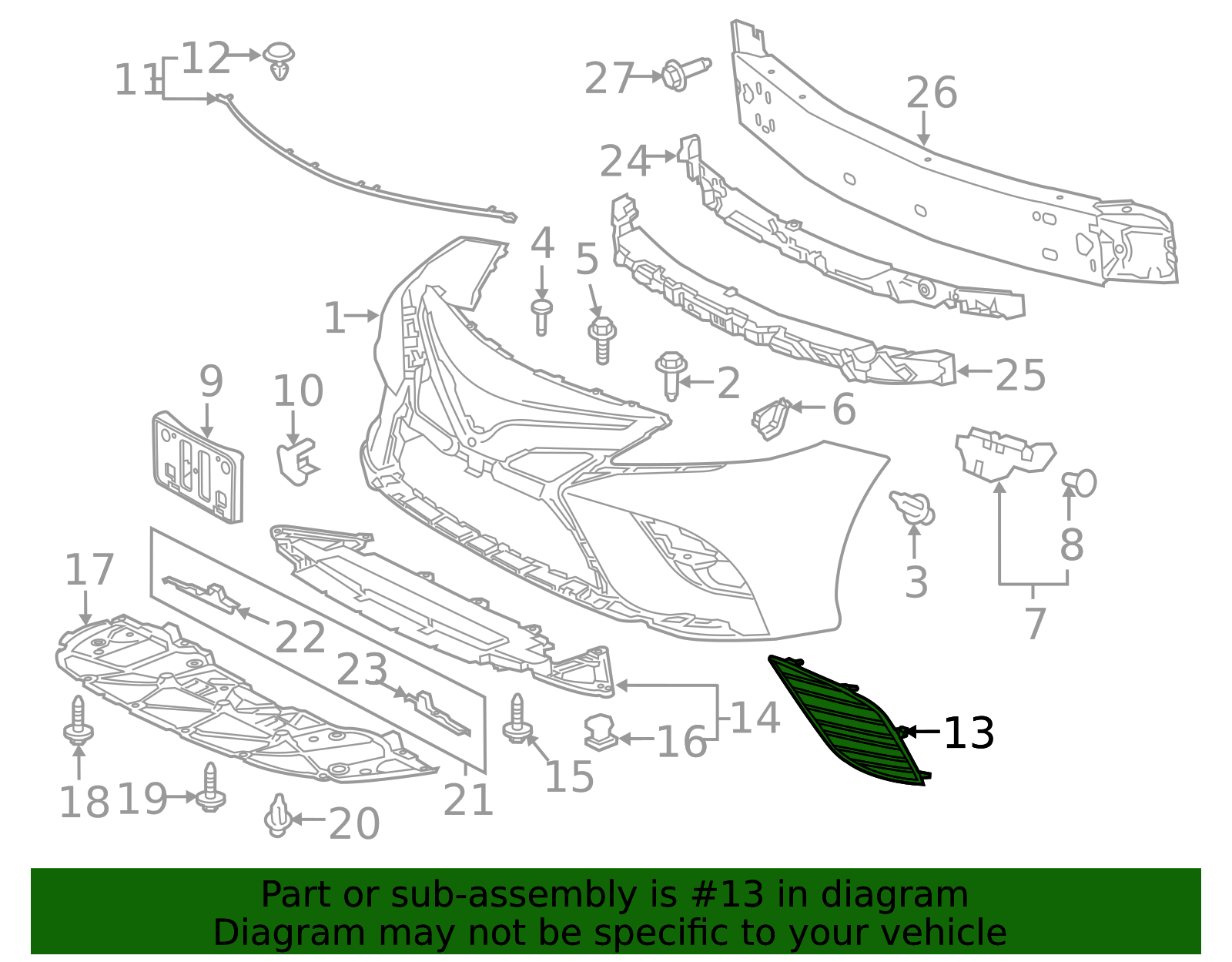 81482-06200 - Bumper Cover Spacer Panel 2021-2024 Toyota Camry