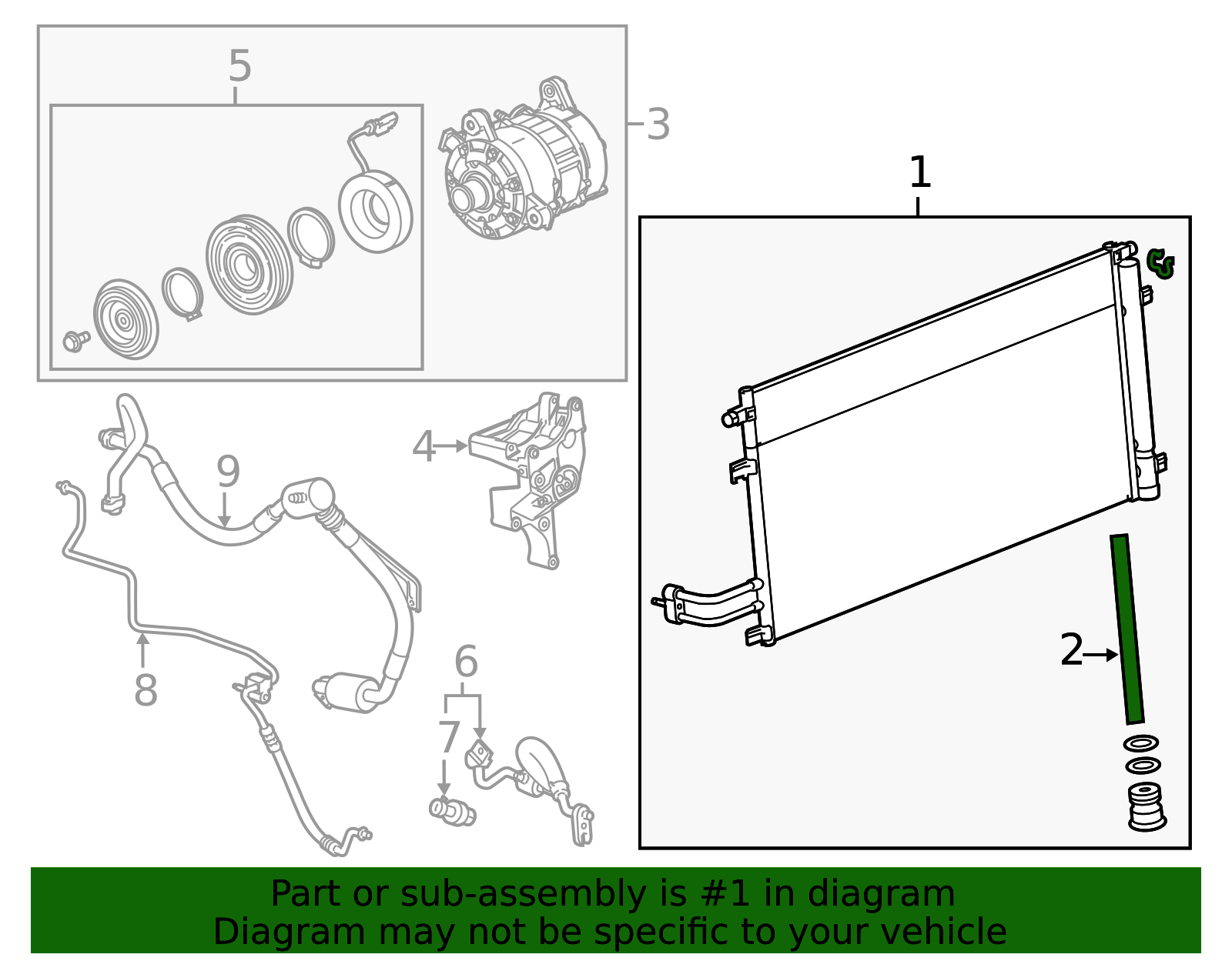 Pacific Best A/C Condenser 30162, Direct Replacement For Ford Explorer 20-22 W/ Dryer