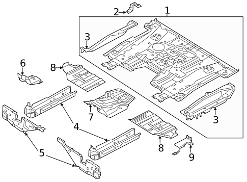 Floor & Rails for 2019 Nissan NV200 #0