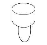 11589290 - Body: Cowl Grille Retainer for GM Image