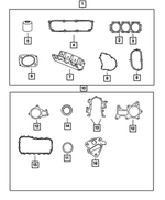 68029544AD - 3.3L Gas; Engine: Engine Lower Gasket Package for Mopar Image